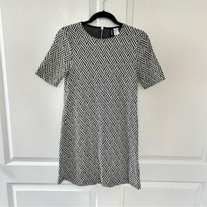 H&M Divided Knit Woven Herringbone Pattern Dress — Size 4